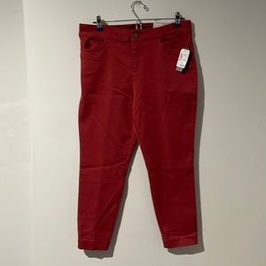 NWT Christopher and Banks clay red ankle pants in 10 Petite